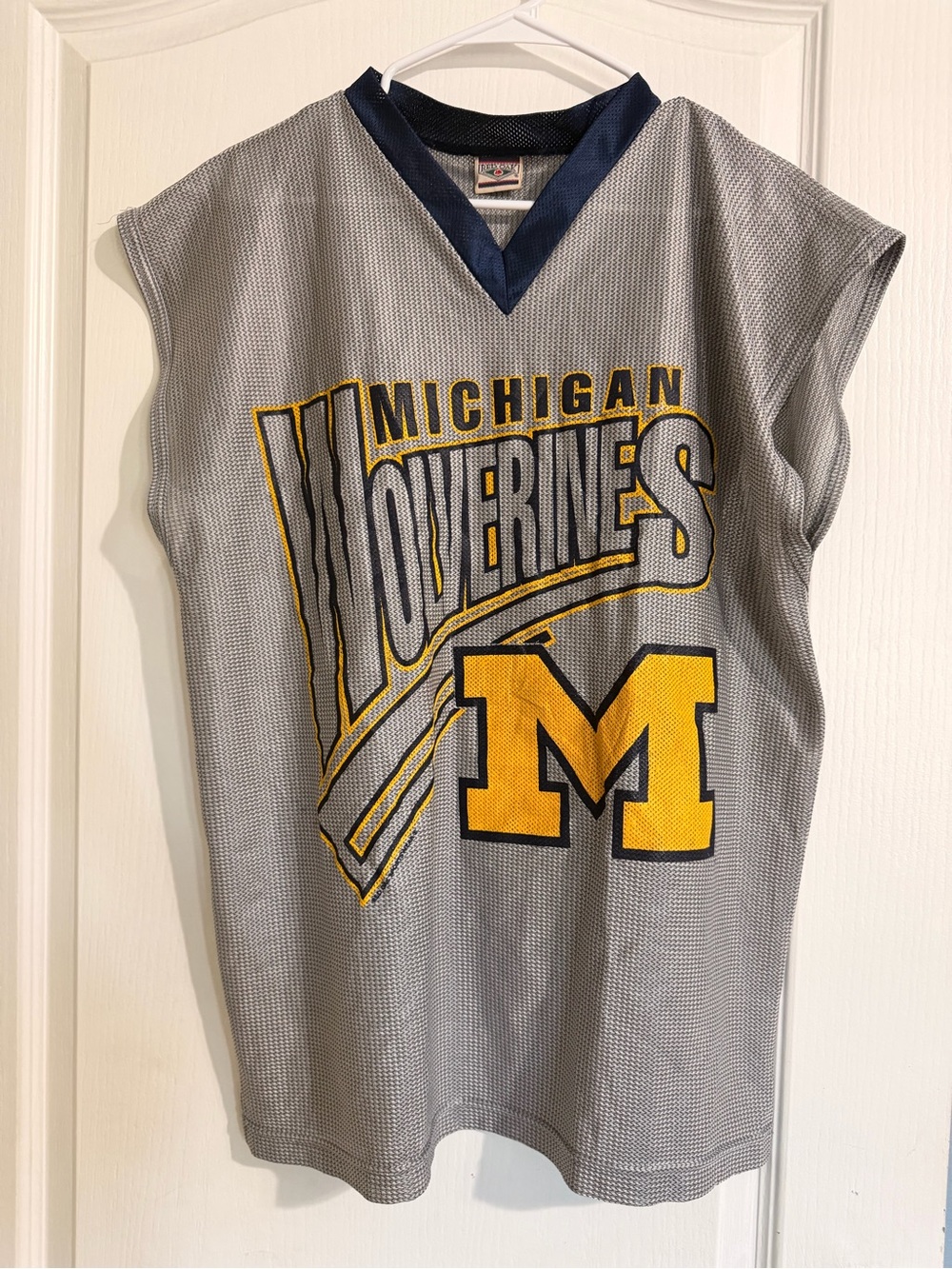 Vintage 90s Michigan Wolverines Sleeveless Jersey Size Large Pre Owned Rare